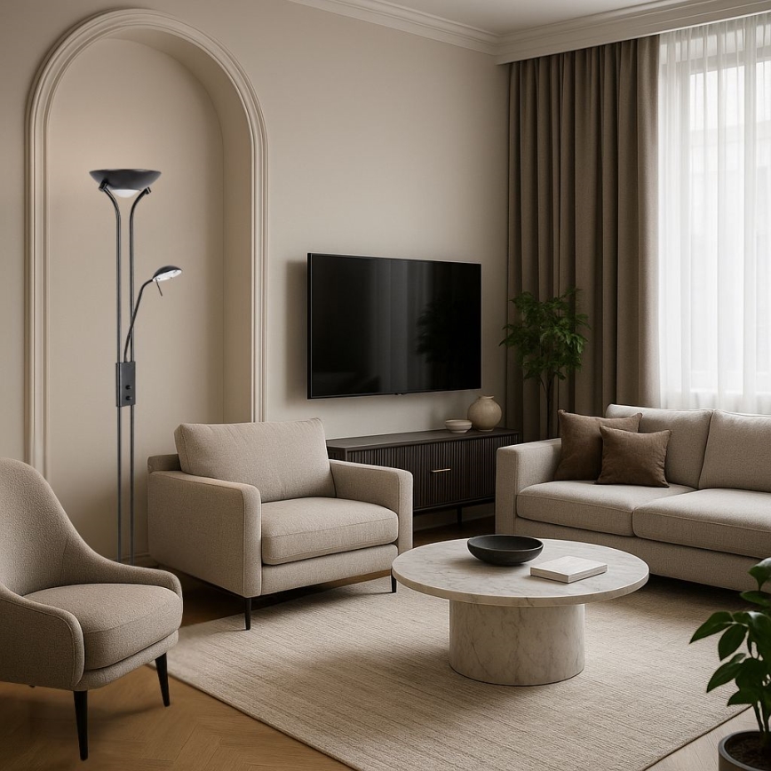 Brilagi - Zatemnjevalna talna svetilka SCARLETT 1xR7s/230W/230V + 1xG9/40W črna