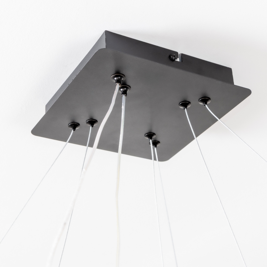 Brilagi - LED zatemljiv lestenec na kablu FALCON SLIM LED/78W/230V 3000-6500K 50x50 cm črna + daljinski upravljalnik