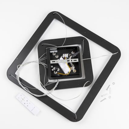 Brilagi - LED zatemljiv lestenec na kablu FALCON SLIM LED/78W/230V 3000-6500K 50x50 cm črna + daljinski upravljalnik