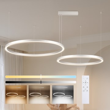 Brilagi - zatemnjevalni LED lestenec na kablu PORTOFINO LED/98W/230V 3000-6000K srebrn + daljinski upravljalnik