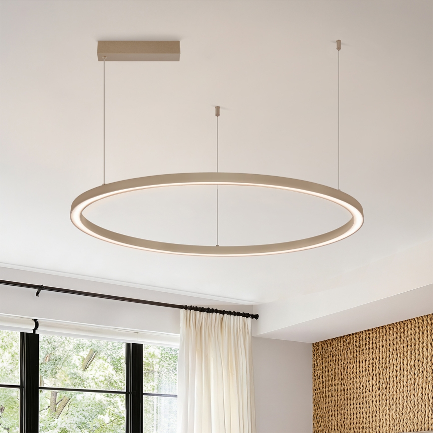 Brilagi - zatemnljiv LED viseči lestenec na kablu PORTOFINO LED/60W/230V 3000-6000K, premer 80 cm, bež + daljinski upravljalnik