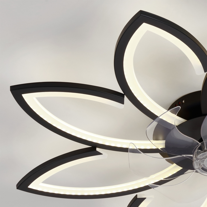 Brilagi - zatemnitveni LED stropni ventilator LED/43W/230V premer 90 cm črna + daljinski upravljalnik