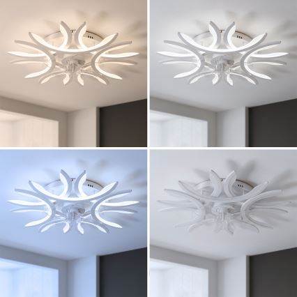 Brilagi - Zatemnljiv LED stropni ventilator LED/70W/230V 3000-6500K, premer 76 cm, bel + daljinski upravljalnik