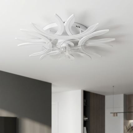 Brilagi - Zatemnljiv LED stropni ventilator LED/70W/230V 3000-6500K, premer 76 cm, bel + daljinski upravljalnik