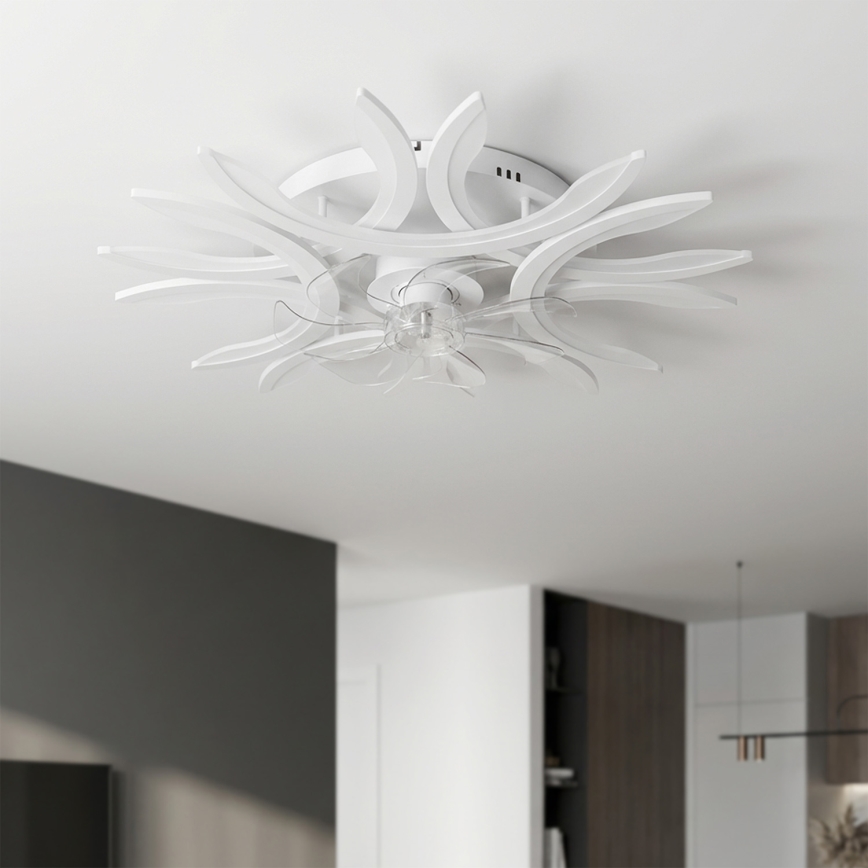 Brilagi - Zatemnljiv LED stropni ventilator LED/70W/230V 3000-6500K, premer 76 cm, bel + daljinski upravljalnik
