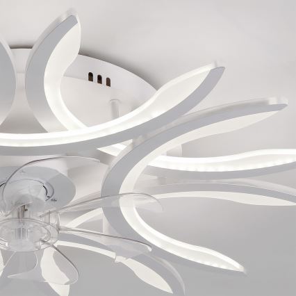 Brilagi - Zatemnljiv LED stropni ventilator LED/70W/230V 3000-6500K, premer 76 cm, bel + daljinski upravljalnik