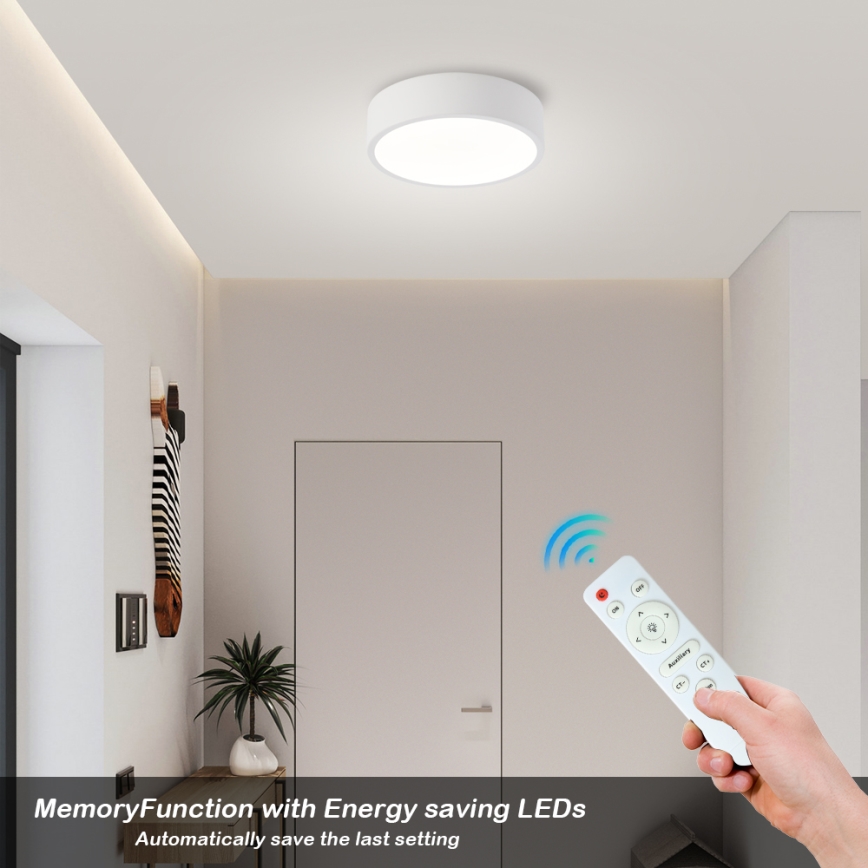 Brilagi - LED stropna svetilka z zatemnjevanjem POOL LED/18W/230V 3000-6000K 20 cm bela + daljinski upravljalnik