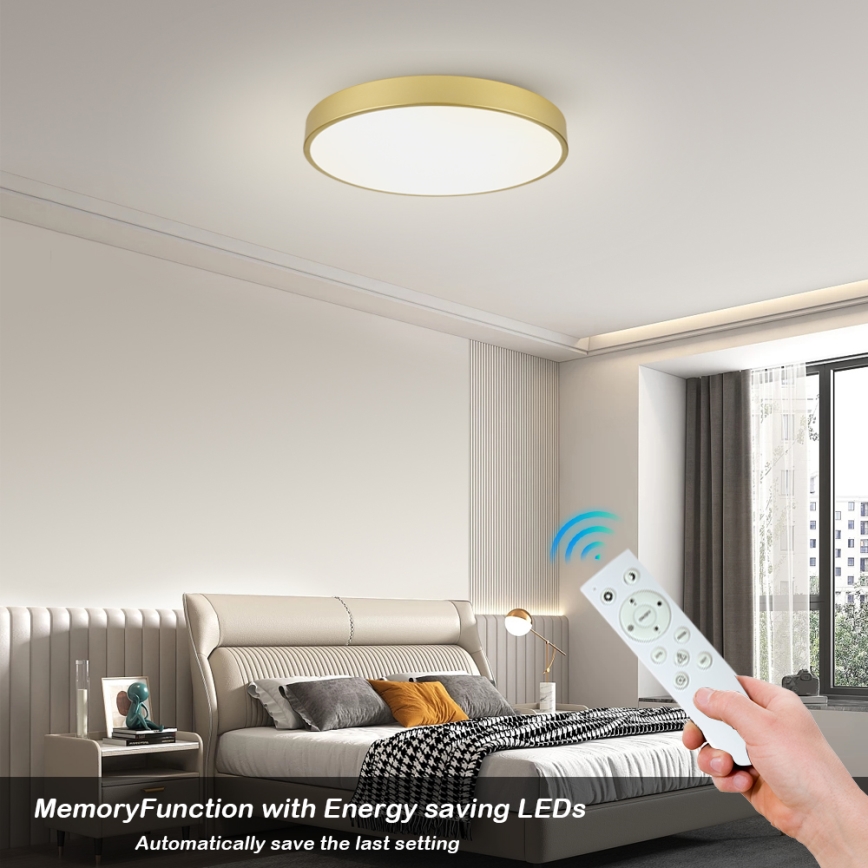 Brilagi - LED stropna svetilka POOL SMART z možnostjo zatemnitve LED/100W/230V 3000-6000K 80 cm zlata Wi-Fi Tuya + daljinski upravljalnik