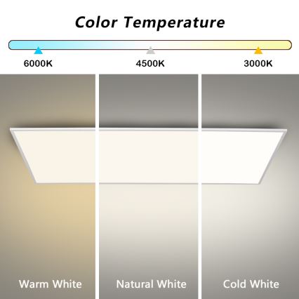 Brilagi - LED zatemnljivo stropno svetilo SLIMFRAME LED/80W/230V 120x60 cm 3000-6000K belo + daljinski upravljalnik