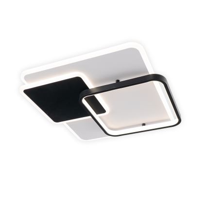Brilagi - Zatemnjevalna stropna LED svetilka FLARE LED/64W/230V 3000-6000K 45x45 cm bela/črna + daljinski upravljalnik