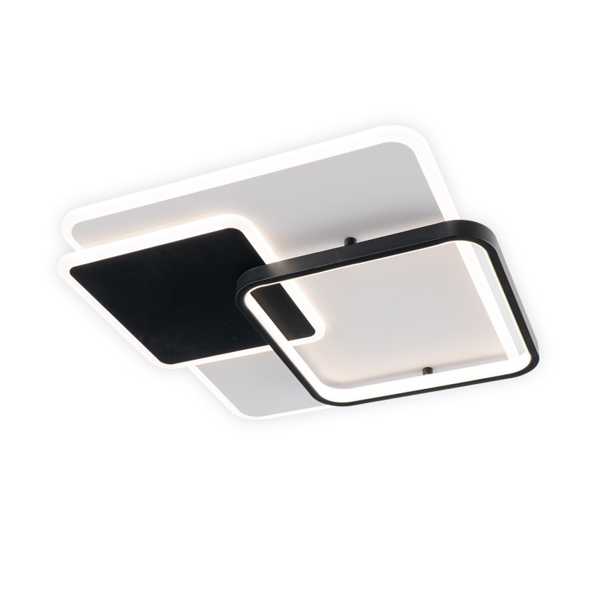 Brilagi - Zatemnjevalna stropna LED svetilka FLARE LED/64W/230V 3000-6000K 45x45 cm bela/črna + daljinski upravljalnik