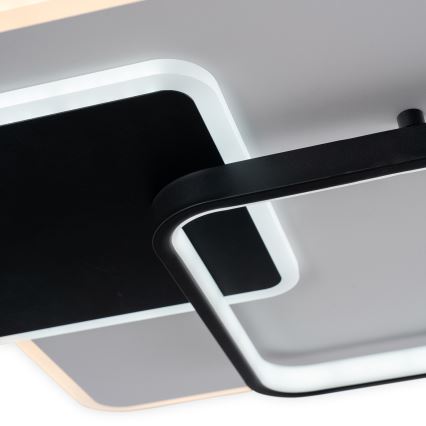 Brilagi - Zatemnjevalna stropna LED svetilka FLARE LED/64W/230V 3000-6000K 45x45 cm bela/črna + daljinski upravljalnik