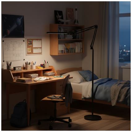 Brilagi - LED zatemnjiva fleksibilna stoječa svetilka VARIO LED/14W/230V 3000-6000K 157 cm črna