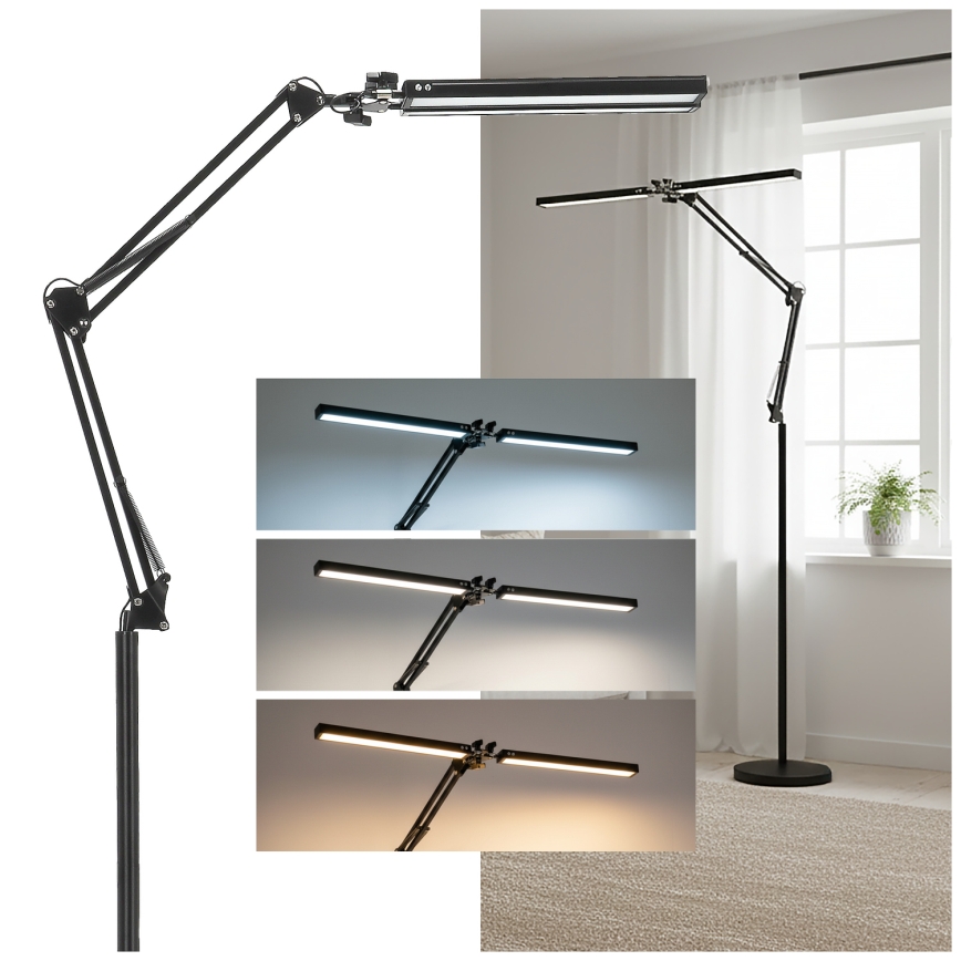 Brilagi - LED zatemnjiva fleksibilna stoječa svetilka VARIO LED/14W/230V 3000-6000K 157 cm črna