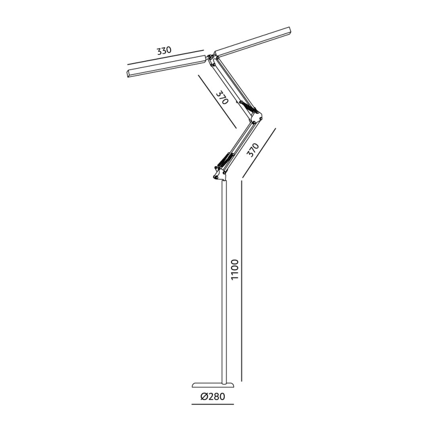 Brilagi - LED zatemnjiva fleksibilna stoječa svetilka VARIO LED/14W/230V 3000-6000K 157 cm črna