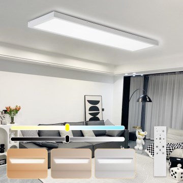 Brilagi - zatemnjiva LED kopalniška stropna svetilka FRAME SMART LED/50W/230V 120x30 cm 3000-6000K IP44 bela + daljinski upravljalnik