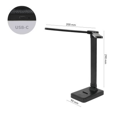 Brilagi - zatemnjiva LED namizna svetilka MODO DUO LED/8W/5V 3000/4000/6500K črna