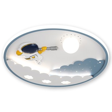 BRILAGI - Zatemnjiva LED otroška stropna svetilka ASTRO LED/43W/230V 3000-6000K Ø 49 cm + daljinski upravljalnik