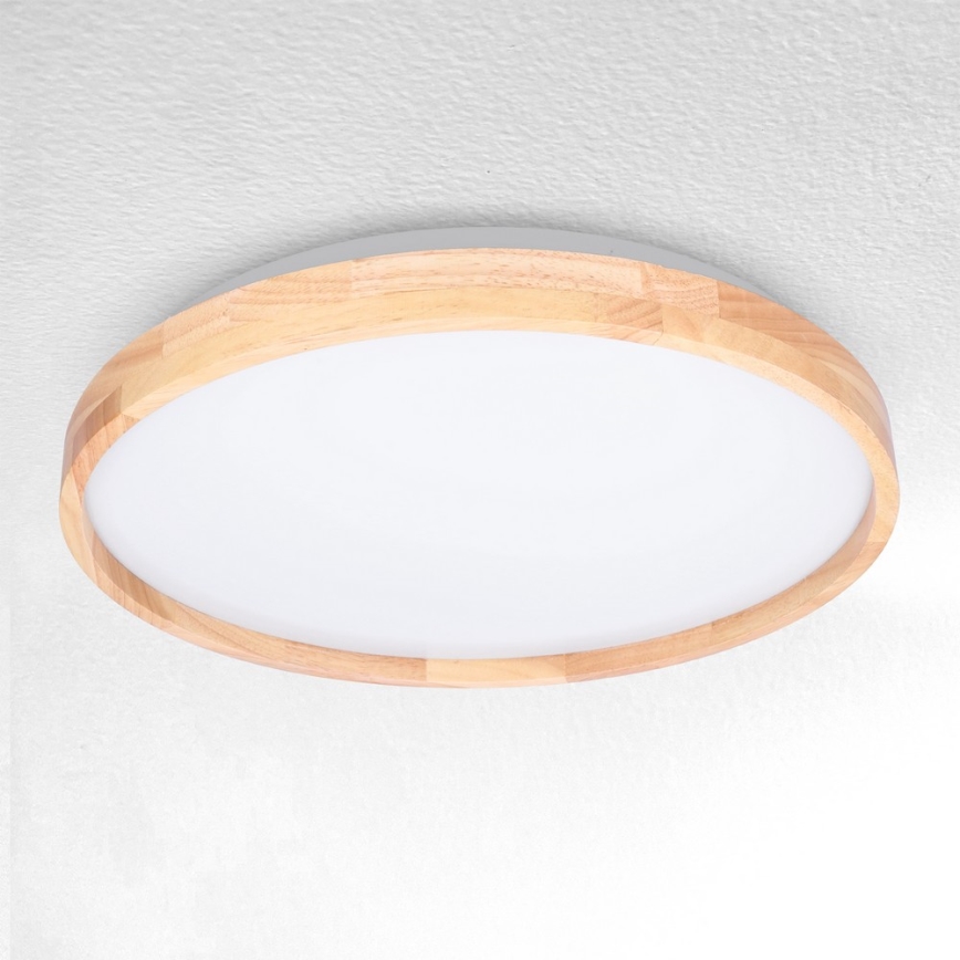 Brilagi - LED zatemnjiva stropna svetilka ALSON LED/48W/230V 3000-6500K hrast premer 39,5 cm + daljinski upravljalnik