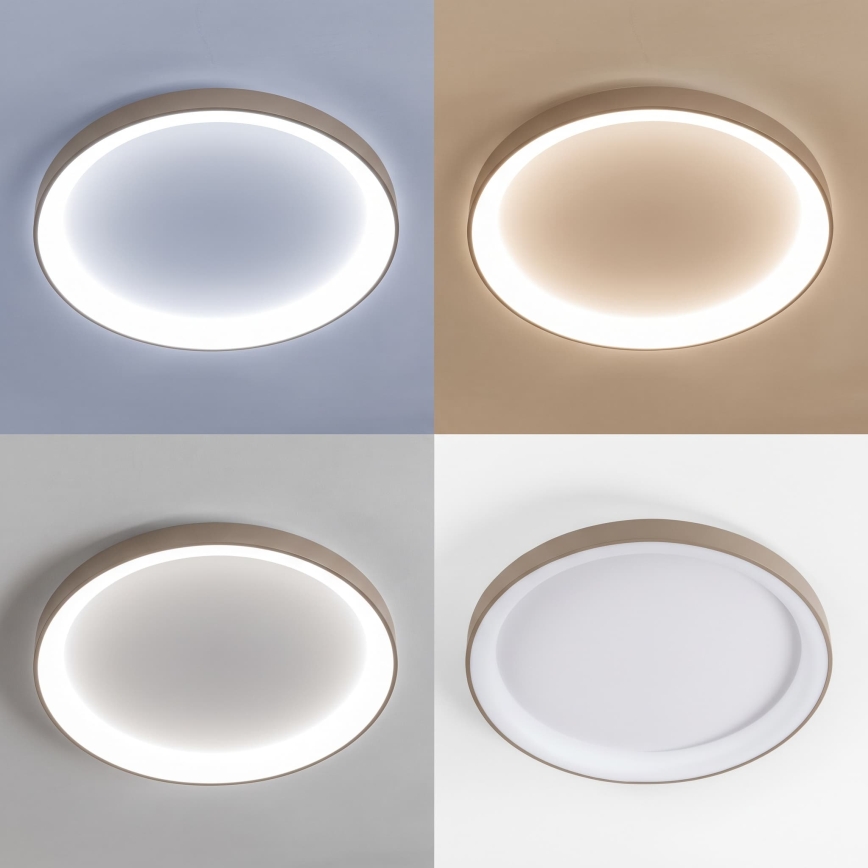 BRILAGI - LED zatemnjivo stropno svetilo FALCON II LED/108W/230V 3000-6500K premer 80 cm bela/bež + daljinski upravljalnik