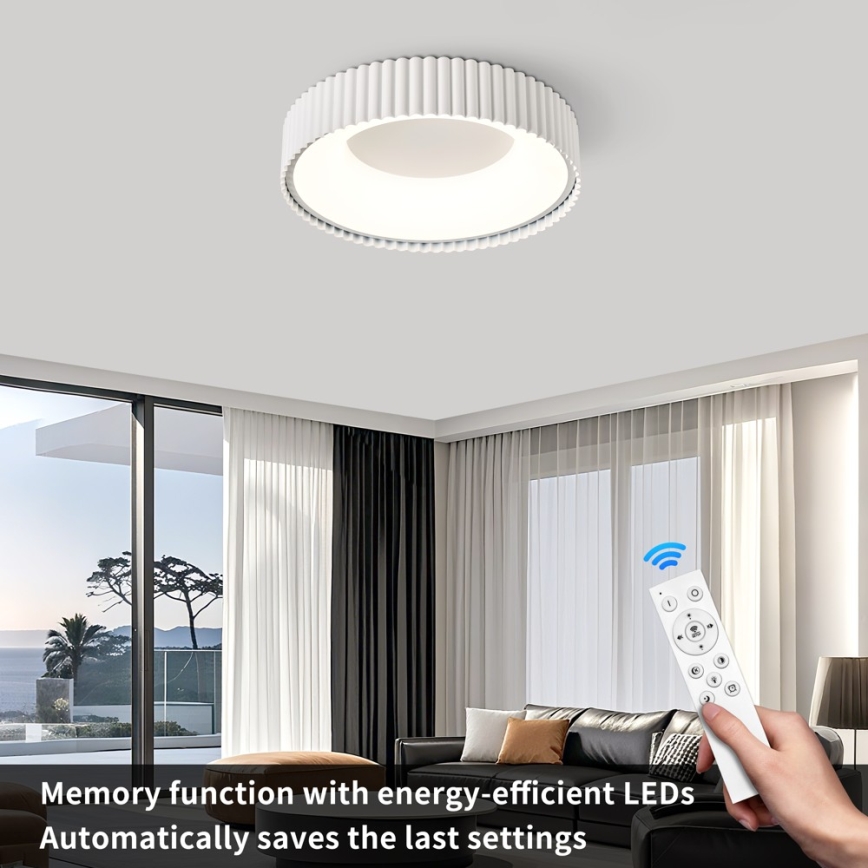Brilagi - zatemnjiva LED stropna svetilka FALCON MODERN LED/30W/230V 3000-6000K 40 cm bela + daljinski upravljalnik