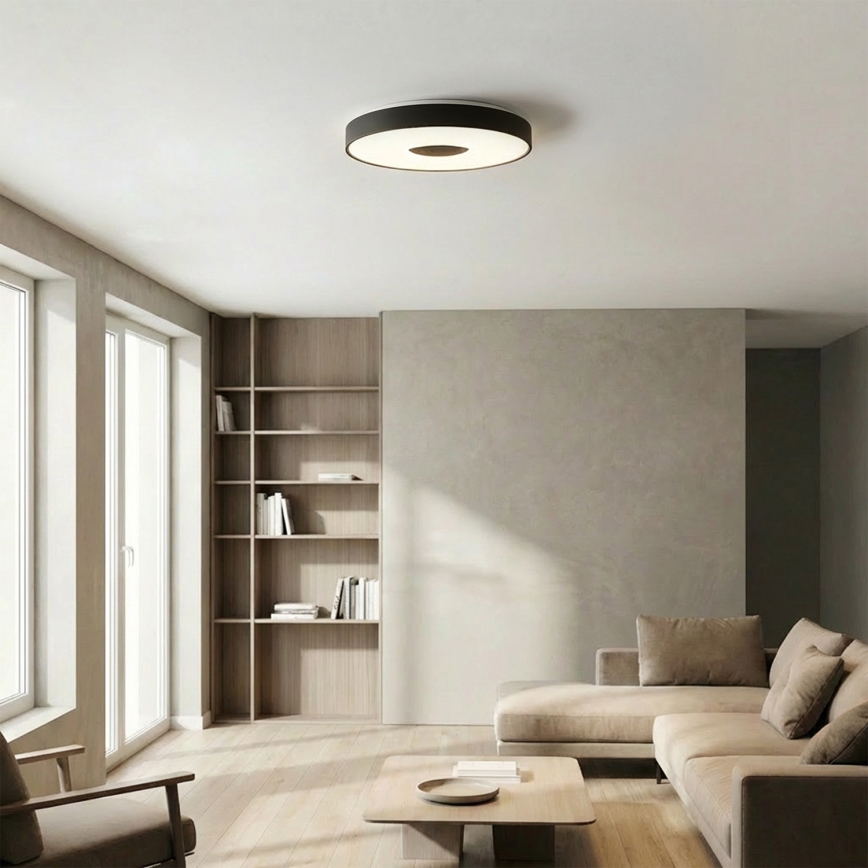 Brilagi - Zatemnilna LED stropna svetilka JAMIS LED/48W/230V 3000-6500K, premer 39 cm, črna + daljinski upravljalnik