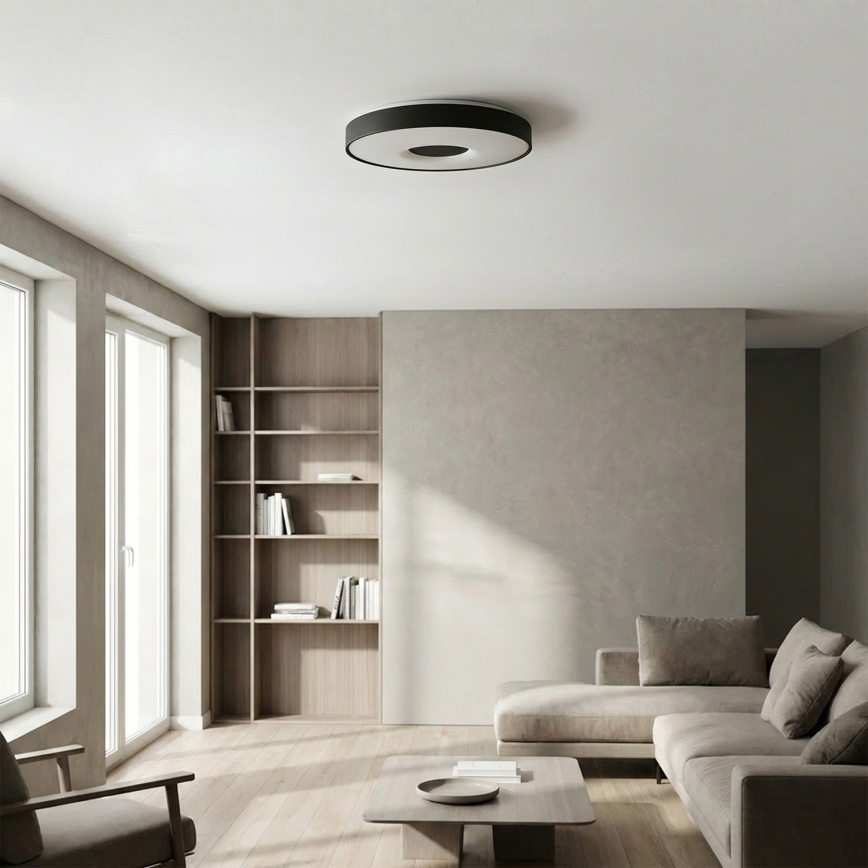 Brilagi - Zatemnilna LED stropna svetilka JAMIS LED/48W/230V 3000-6500K, premer 39 cm, črna + daljinski upravljalnik