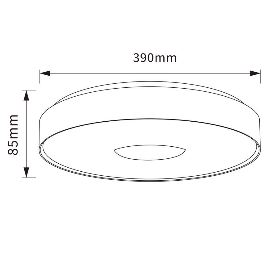 Brilagi - Zatemnilna LED stropna svetilka JAMIS LED/48W/230V 3000-6500K, premer 39 cm, črna + daljinski upravljalnik