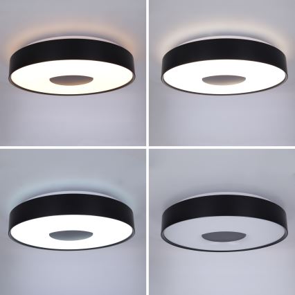 Brilagi - Zatemnilna LED stropna svetilka JAMIS LED/48W/230V 3000-6500K, premer 39 cm, črna + daljinski upravljalnik
