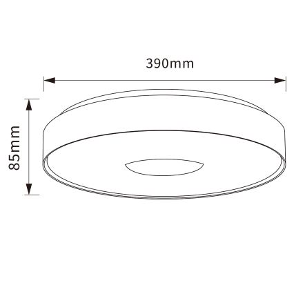 Brilagi - Zatemnilna LED stropna svetilka JAMIS LED/48W/230V 3000-6500K, premer 39 cm, črna + daljinski upravljalnik
