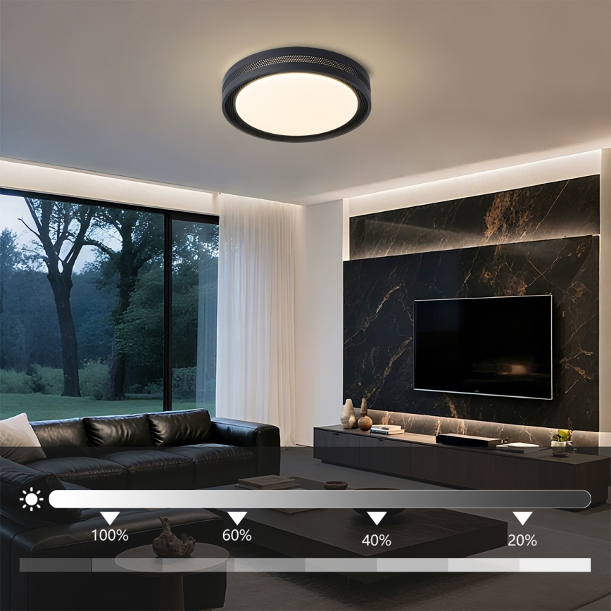Brilagi - Zatemnjevalna LED stropna svetilka KREON LED/54W/230V 3000-6000K bela premer 38 cm + daljinski upravljalnik