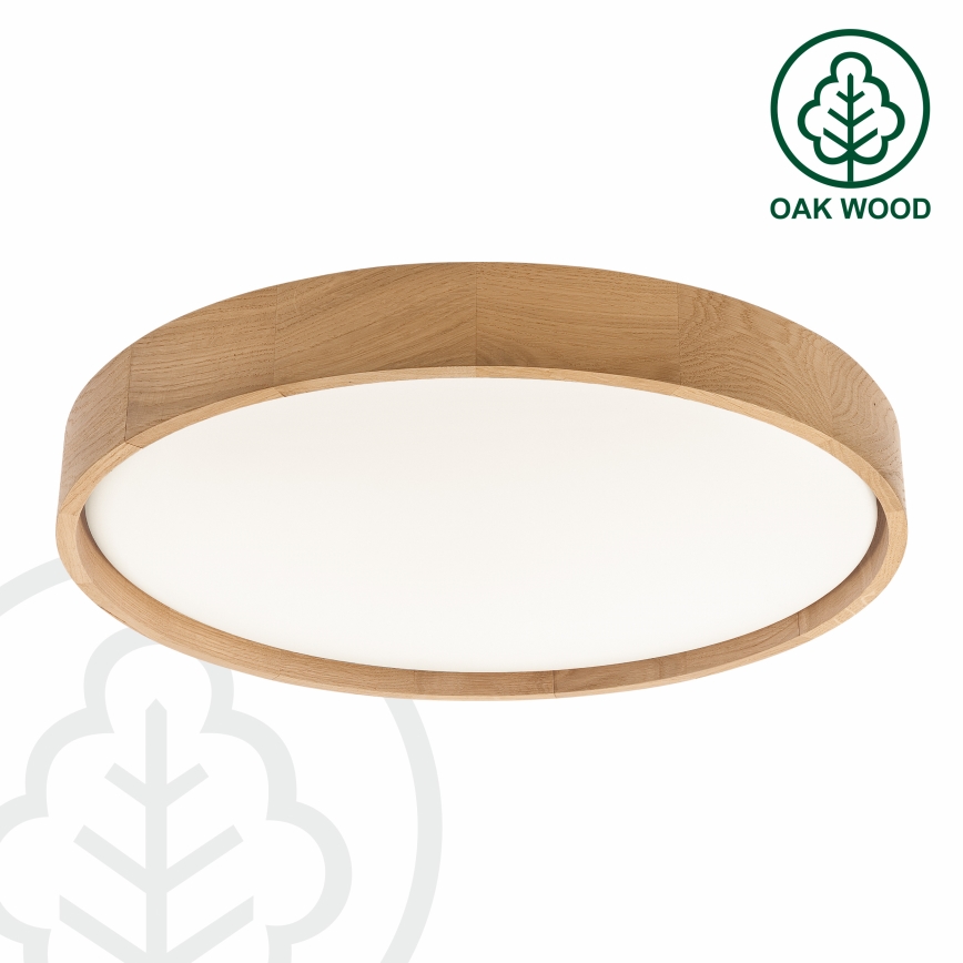 Brilagi - LED stropna svetilka MANAROLA REMOTE z možnostjo zatemnitve LED/36W/230V 3000-6500K premer 51 cm hrast + daljinski upravljalnik