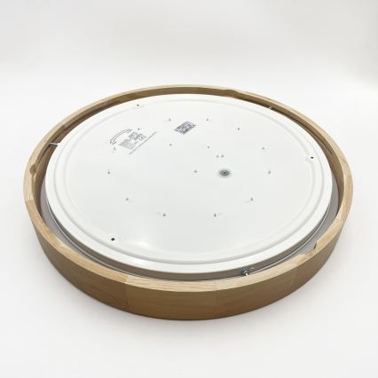 Brilagi - LED stropna svetilka MANAROLA REMOTE z možnostjo zatemnitve LED/36W/230V 3000-6500K premer 51 cm hrast + daljinski upravljalnik