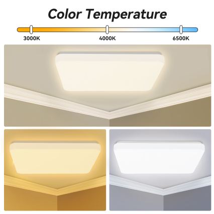 Brilagi - Zatemnljivo stropno LED svetilo MILKY WAY LED/24W/230V 3000-6500K 37x37 cm + daljinski upravljalnik