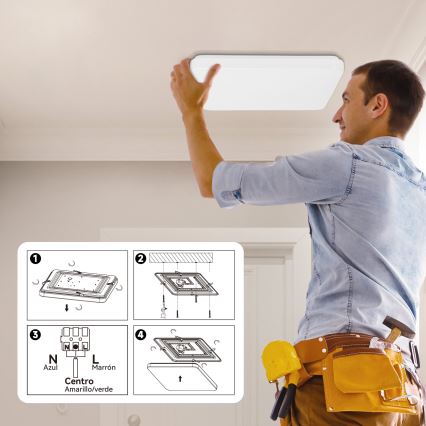 Brilagi - Zatemnljivo stropno LED svetilo MILKY WAY LED/24W/230V 3000-6500K 37x37 cm + daljinski upravljalnik