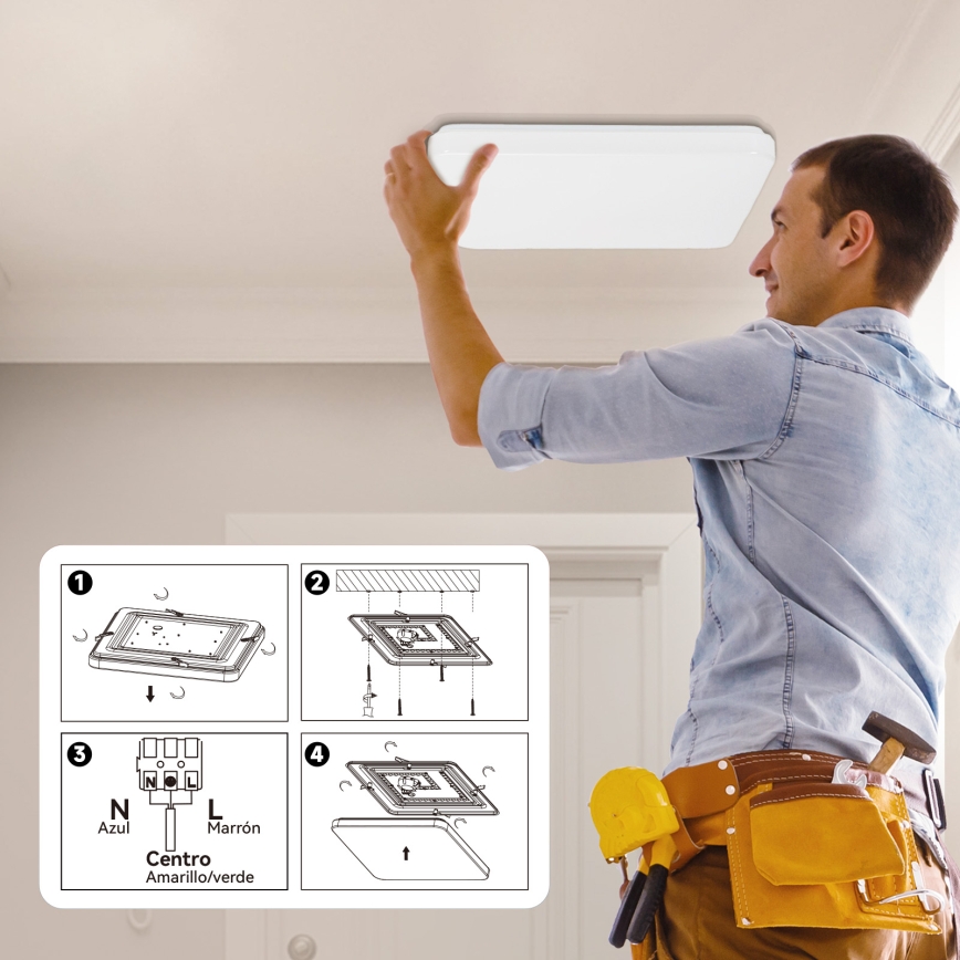 Brilagi - Zatemnljivo stropno LED svetilo MILKY WAY LED/24W/230V 3000-6500K 37x37 cm + daljinski upravljalnik