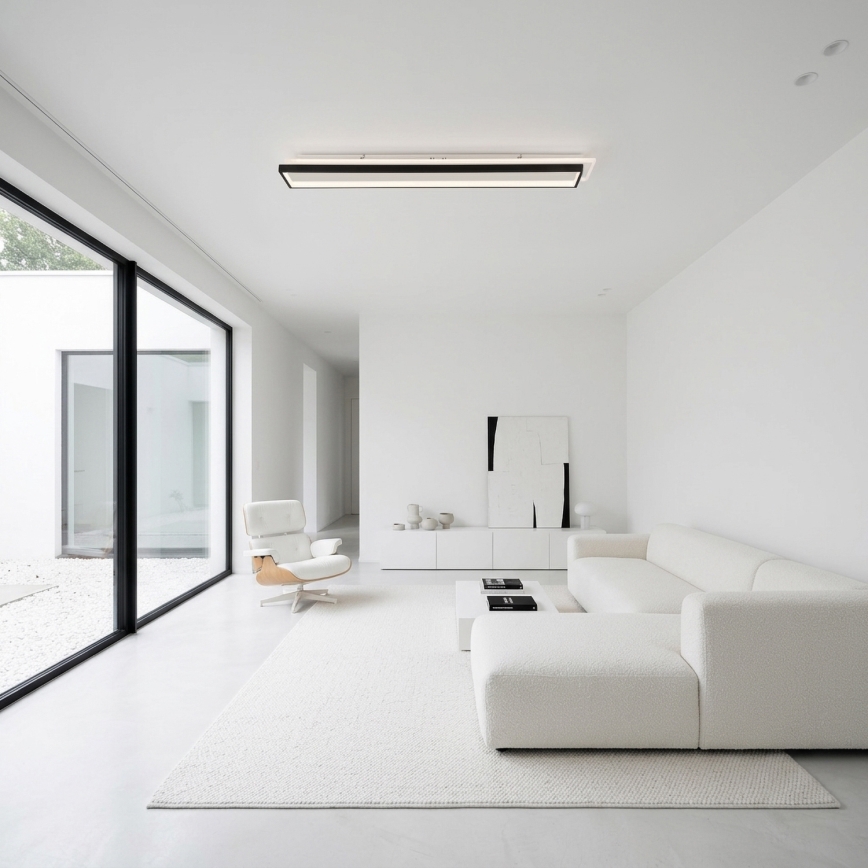 Brilagi - LED zatemnljivo stropno svetilo OUTLINE LED/90W/230V 3000-6000K 18x100 cm bela/črna + daljinski upravljalnik