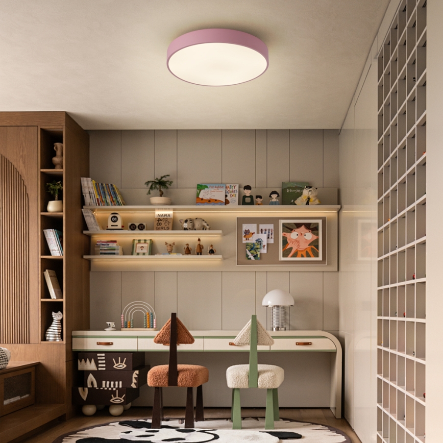 Brilagi - Zatemnljivo LED stropno svetilo POOL LED/36W/230V 3000-6000K, premer 30 cm, rožnato + daljinski upravljalnik