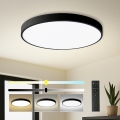 Brilagi - Zatemnjiva LED stropna svetilka POOL SMART LED/100W/230V 3000-6000K premer 80 cm Wi-Fi Tuya črna + daljinski upravljalnik