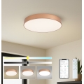 Brilagi - Zatemnjiva LED stropna svetilka POOL SMART LED/60W/230V 3000-6000K, premer 50 cm, Wi-Fi Tuya, bronzna + daljinski upravljalnik