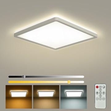 Brilagi - zatemnjiva LED stropna svetilka ULTRA SLIM LED/18W/230V 2700-6500K 30x30 cm bela + daljinski upravljalnik