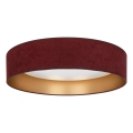 Brilagi - Zatemnjiva LED stropna svetilka VELVET SMART VARI LED/36W/230V 3000-6500K premer 55 cm burgundska/zlata + daljinski upravljalnik