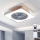 Brilagi - zatemnjiva LED stropna svetilka z ventilatorjem LED/38W/230V 3000-6500K 50x50 cm bela/hrast + daljinski upravljalnik