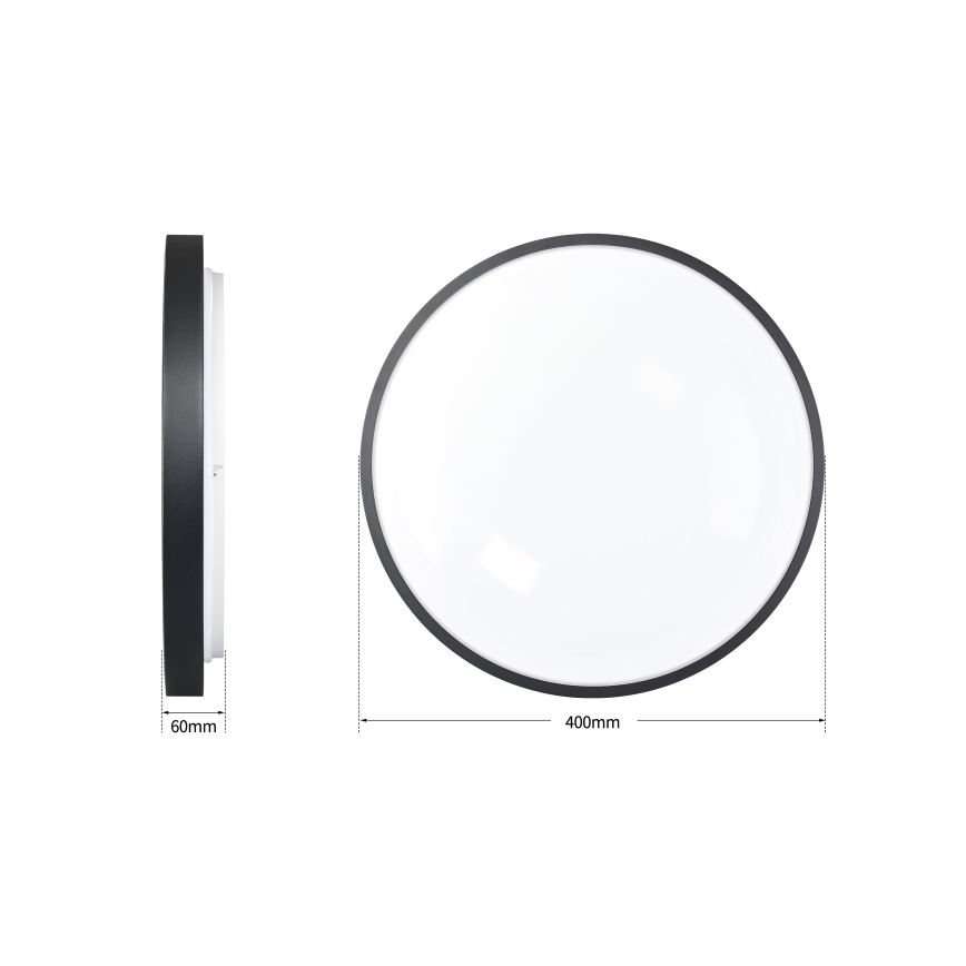 Brilagi - Zatemnjiva LED stropna svetilka GLASS POOL DOUBLE LED/48W/230V 3000-6000K 40 cm črna + daljinski upravljalnik