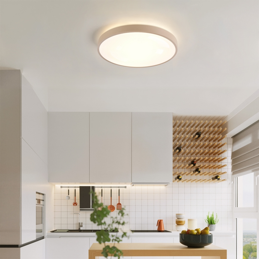 Brilagi - LED stropna svetilka z zatemnitvijo GLASS POOL DOUBLE LED/48W/230V 3000-6000K 40 cm bež + daljinski upravljalnik