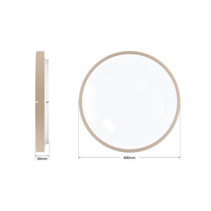 Brilagi - LED stropna svetilka z zatemnitvijo GLASS POOL DOUBLE LED/48W/230V 3000-6000K 40 cm bež + daljinski upravljalnik