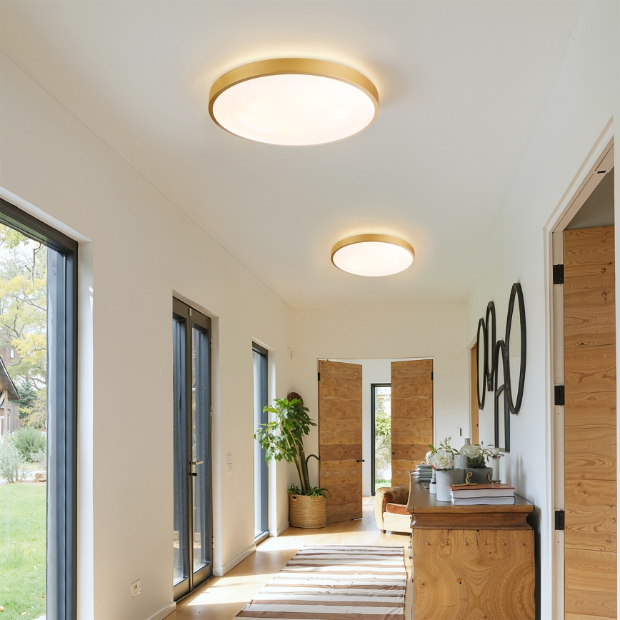 Brilagi - zatemnljivo stropno svetilo GLASS POOL DOUBLE LED/48W/230V 3000-6000K 40 cm v zlati barvi + z daljinskim upravljalnikom