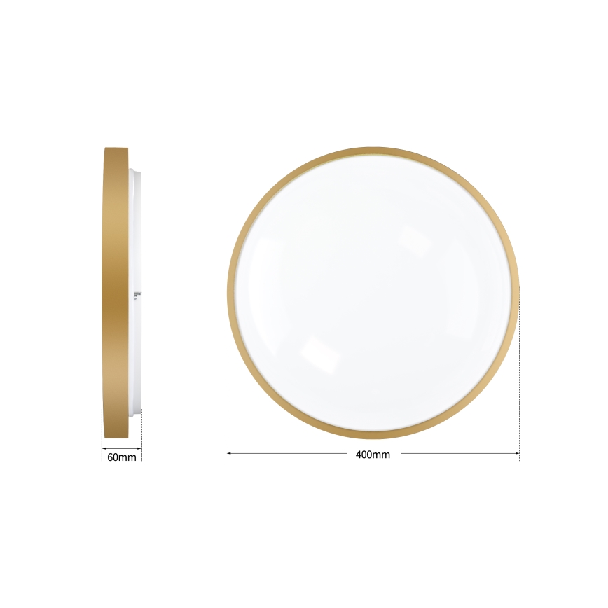 Brilagi - zatemnljivo stropno svetilo GLASS POOL DOUBLE LED/48W/230V 3000-6000K 40 cm v zlati barvi + z daljinskim upravljalnikom