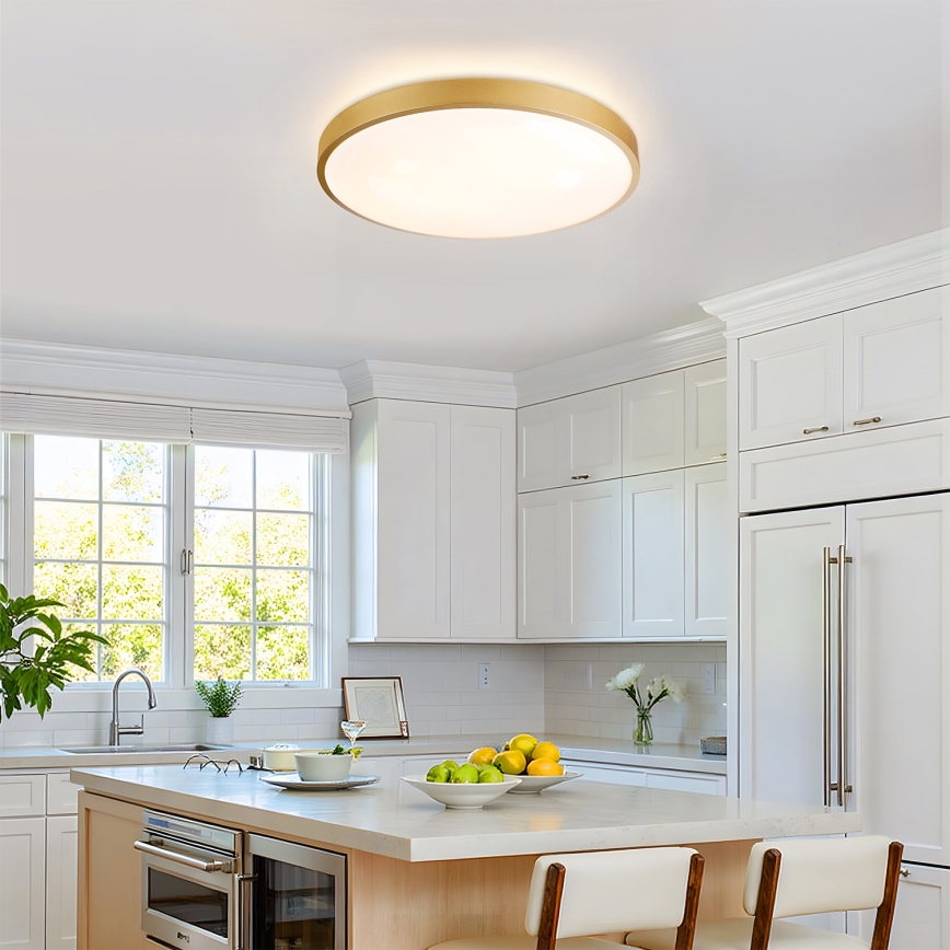 Brilagi - LED zatemnljivo stropno svetilo GLASS POOL DOUBLE LED/60W/230V 3000-6000K 50 cm zlato + daljinski upravljalnik