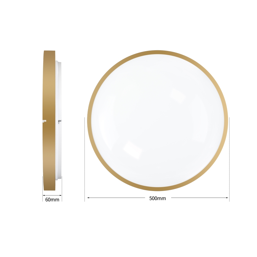 Brilagi - LED zatemnljivo stropno svetilo GLASS POOL DOUBLE LED/60W/230V 3000-6000K 50 cm zlato + daljinski upravljalnik